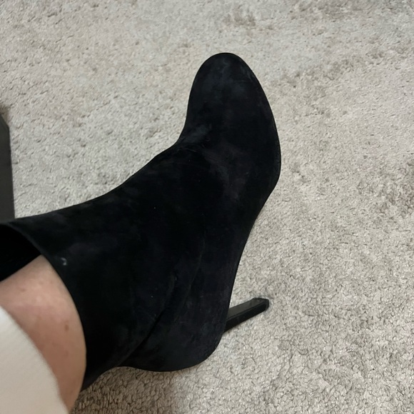 Chanel black suede boots w: box size 8.5 - Picture 11 of 12